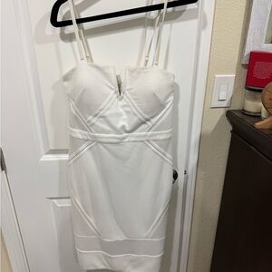 bebe Strap White Dress